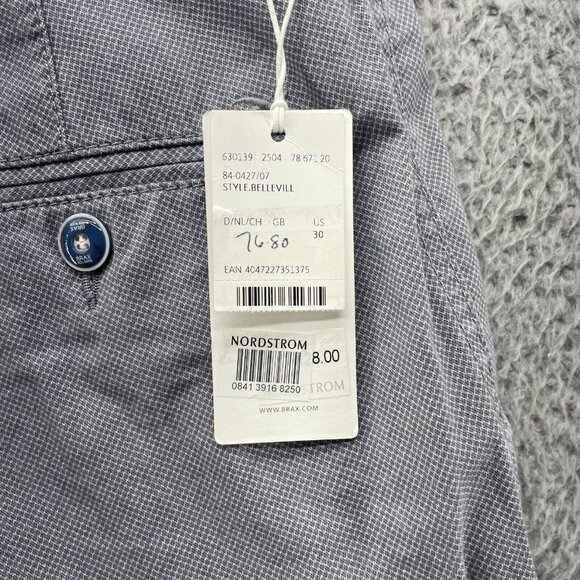 Brax Bellevill Shorts Mens 32 Gray Flat 9" Inseam New - Picture 6 of 15
